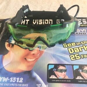 Kids Night Vision Goggles, Adjustable Led Night Goggles with Flip-Out Lights